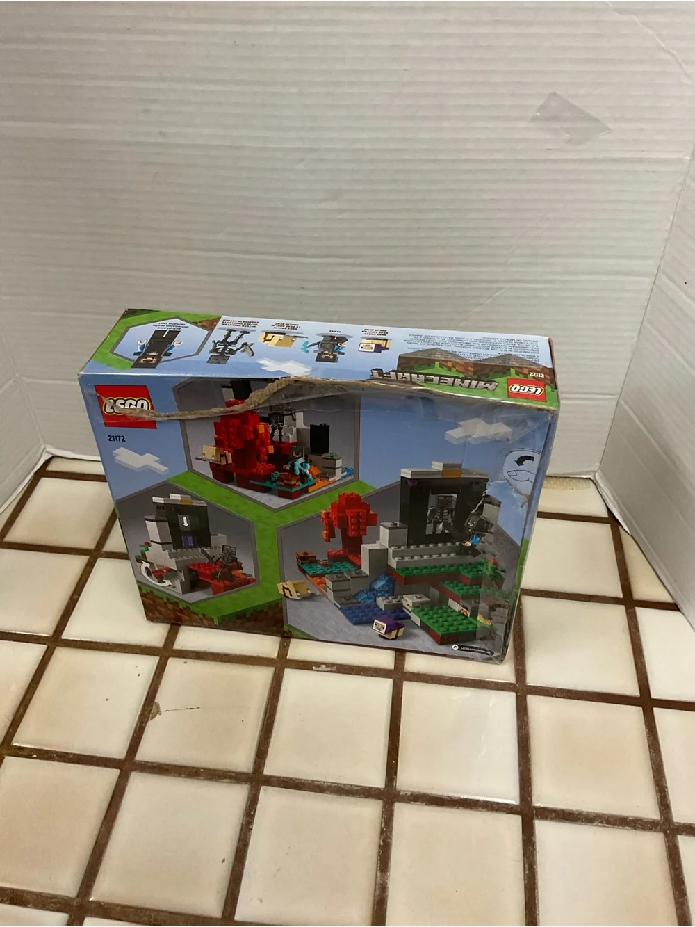 LEGO Minecraft Ruined Portal Playset - Green, Blue, Purple, Red